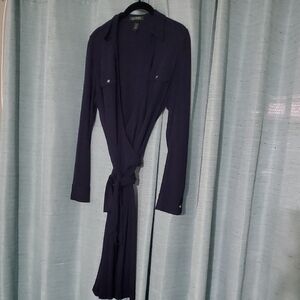 Lauren Ralph Lauren Dark Blue Wrap Dress